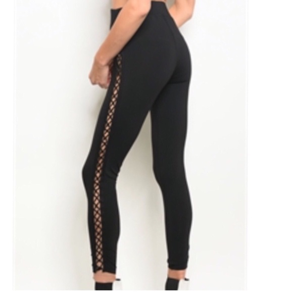 sexy side detail black leggings - Picture 4 of 8